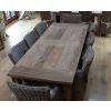 2.4m Reclaimed Teak Mexico Dining Table with 8 Donna Chairs - 3